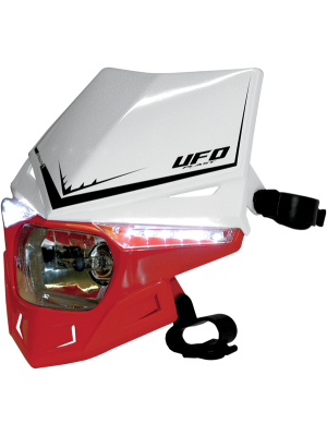 Универсална маска с LED фар UFO Stealth 12V/35W - Red/White